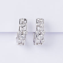 Load image into Gallery viewer, Diamond Bubble Huggie Earrings