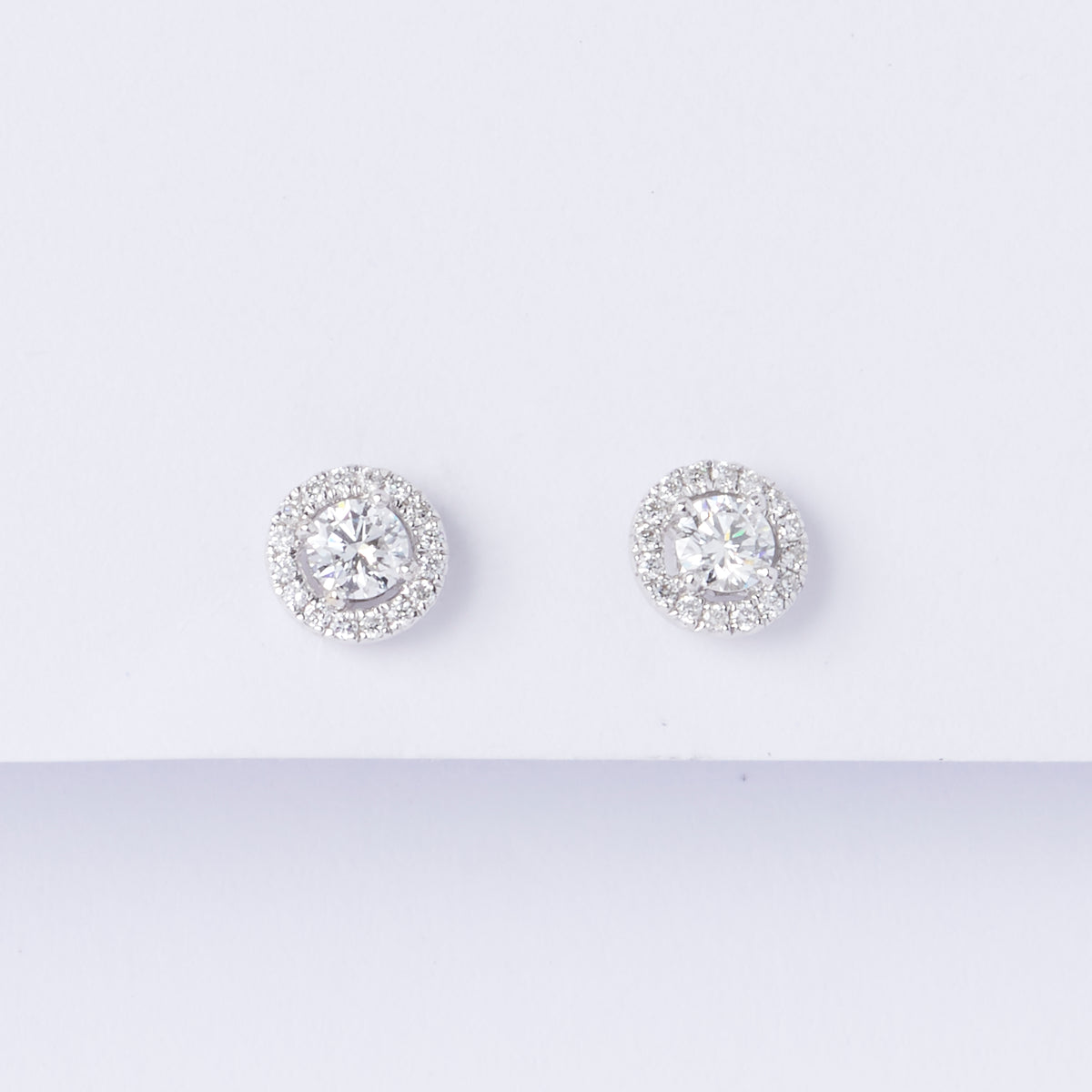 Diamond Gap Halo Stud Earrings