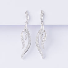 Load image into Gallery viewer, Diamond Ribbon Earrings