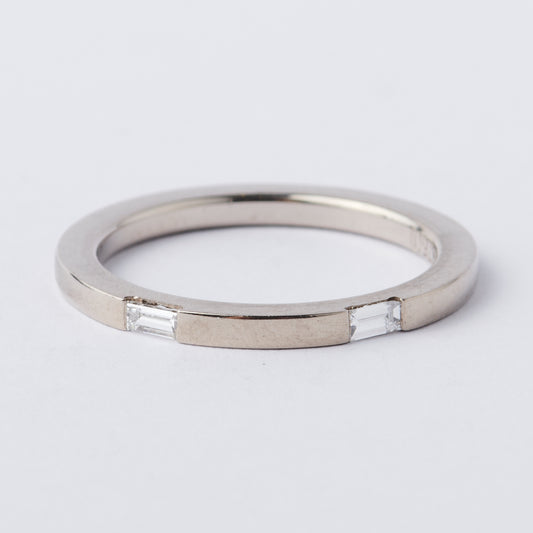 Double Baguette Diamond Band