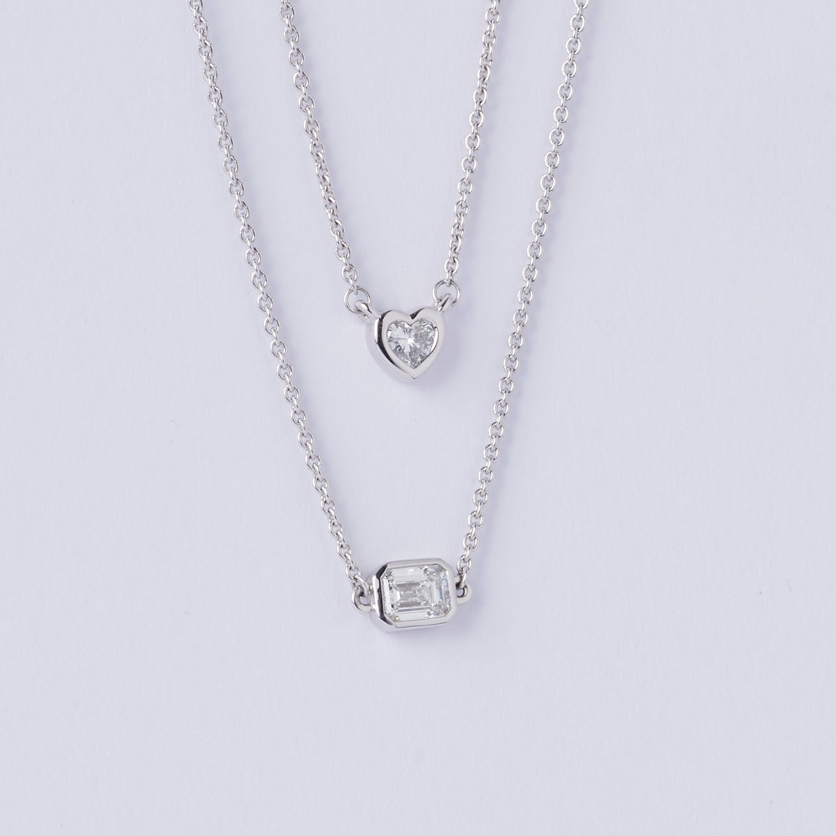 Emerald Cut Diamond Pendant