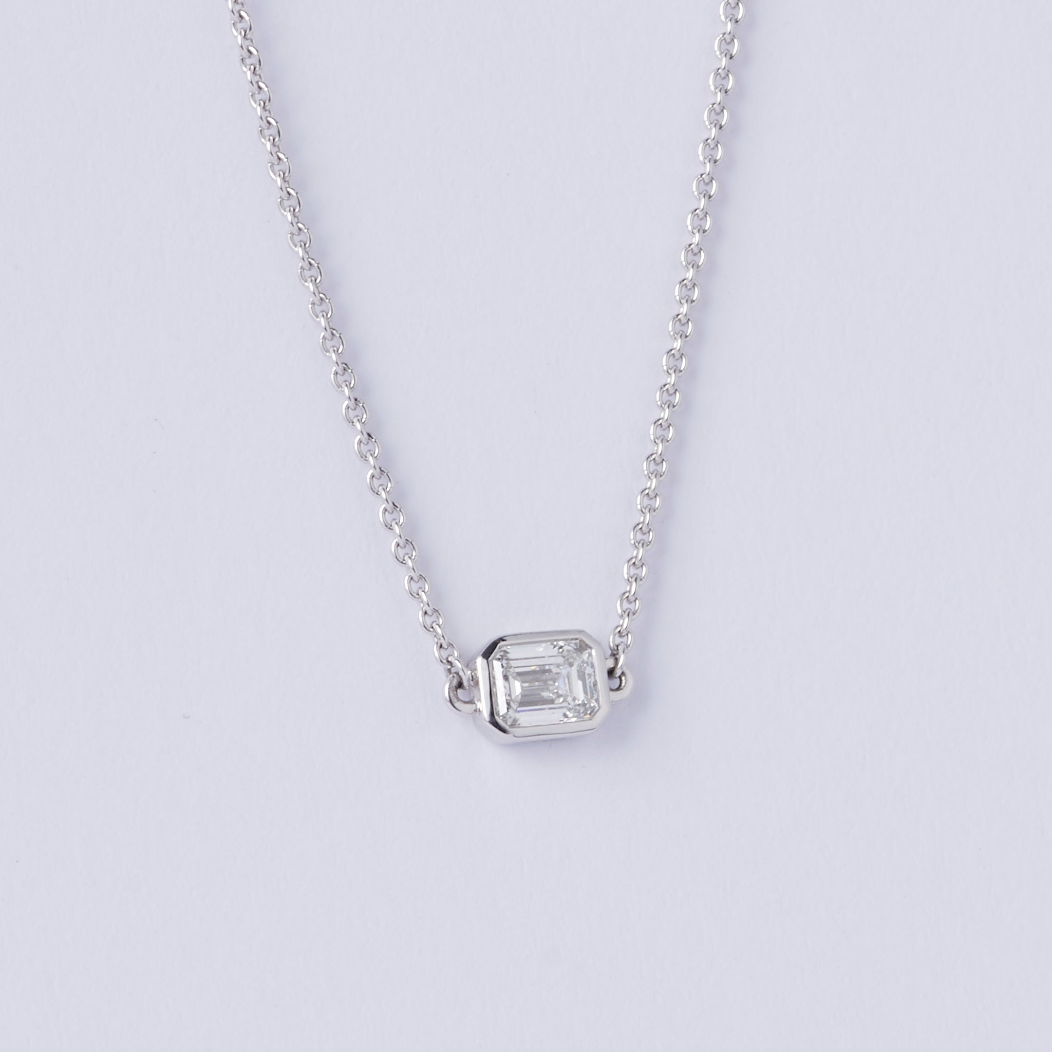 Emerald Cut Diamond Pendant-SOLD - Sholdt Jewelry Design