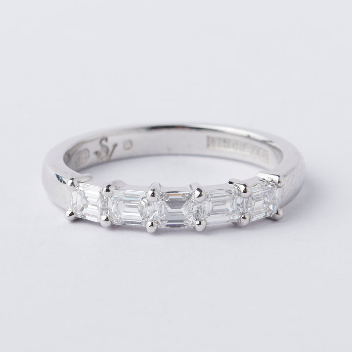 Emerald Cut Eternity Band