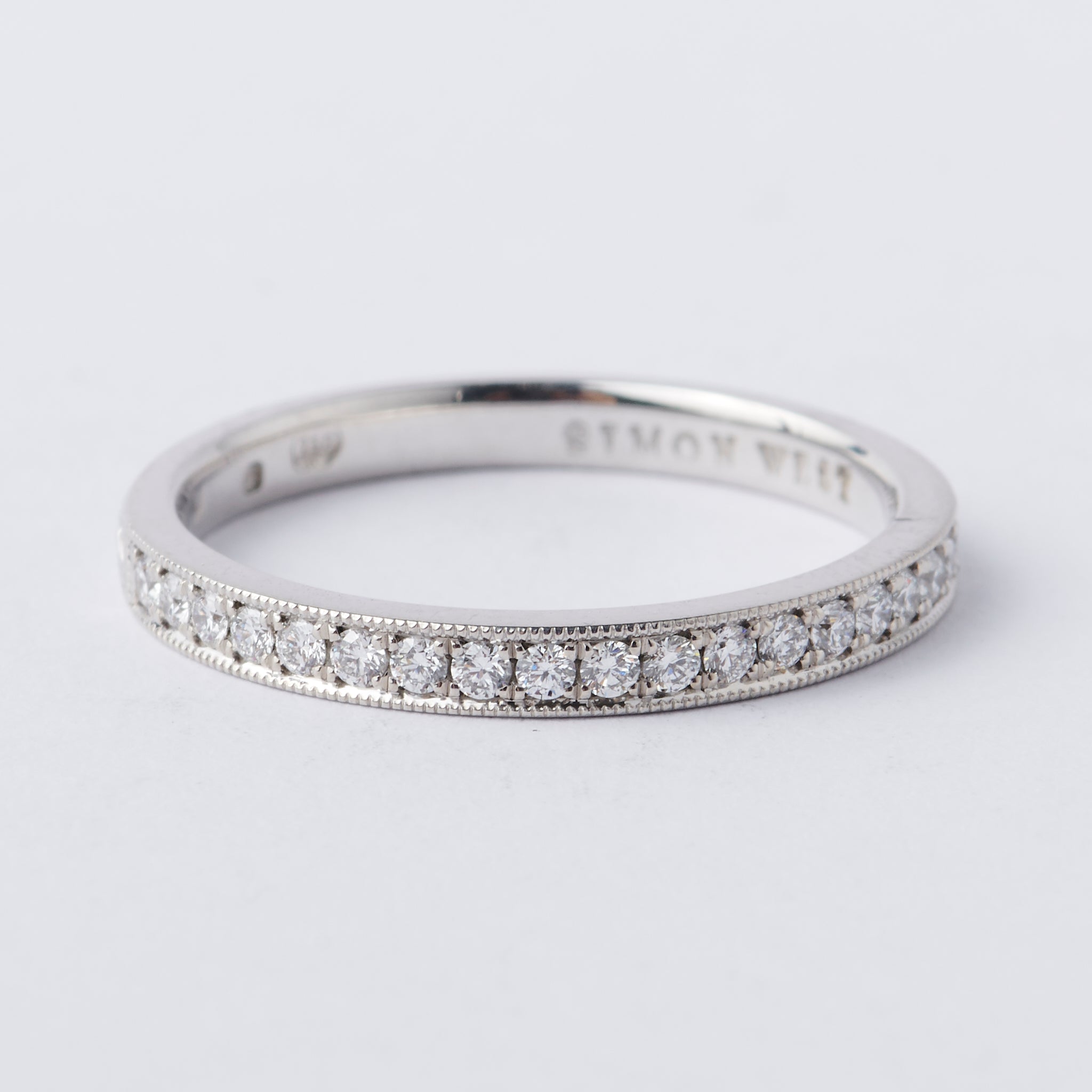 Engraved eternity outlet ring