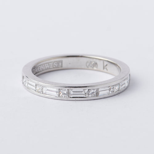 Fine Alternating Baguette Cut Band