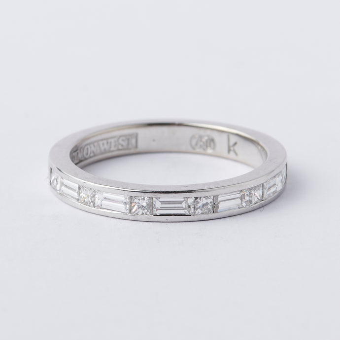 Fine Alternating Baguette Cut Band