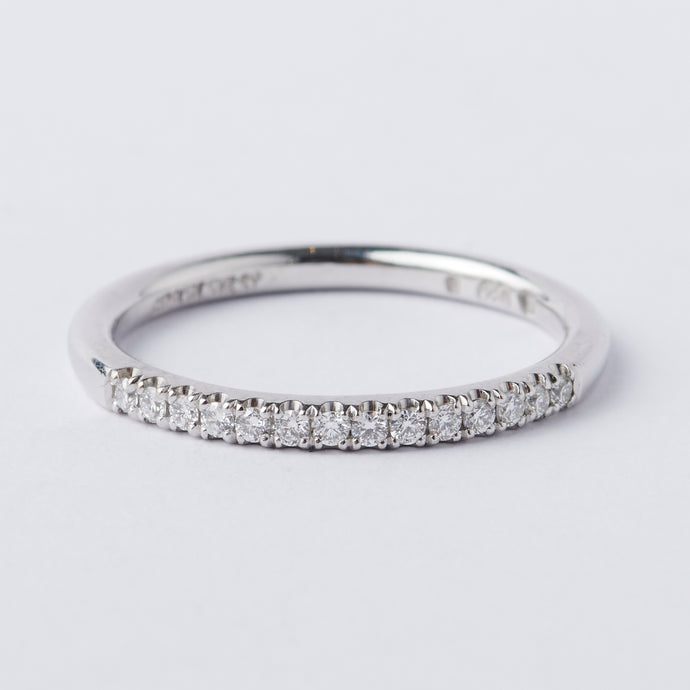 Fine White Gold Micro Set Band