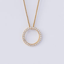 Load image into Gallery viewer, Large Diamond Circle Pendant