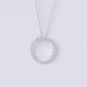 Medium Diamond Circle Pendant