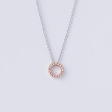 Load image into Gallery viewer, Petite Pink Diamond Circle Pendant