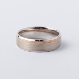 Rose Gold Double Stripe Band