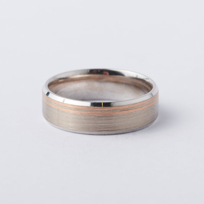 Rose Gold Double Stripe Band
