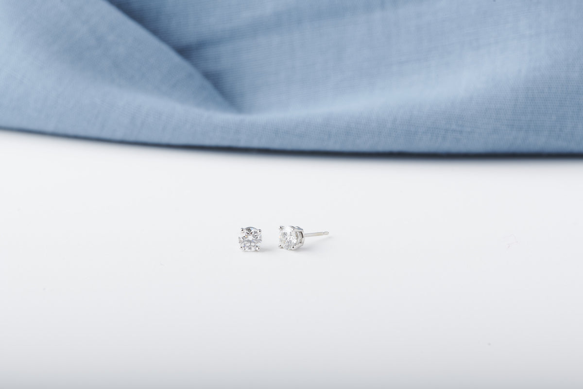 Classic Diamond Stud Earrings