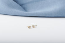 Load image into Gallery viewer, Champagne Diamond Stud Earrings