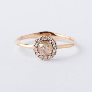 Rose Cut Diamond Halo Ring