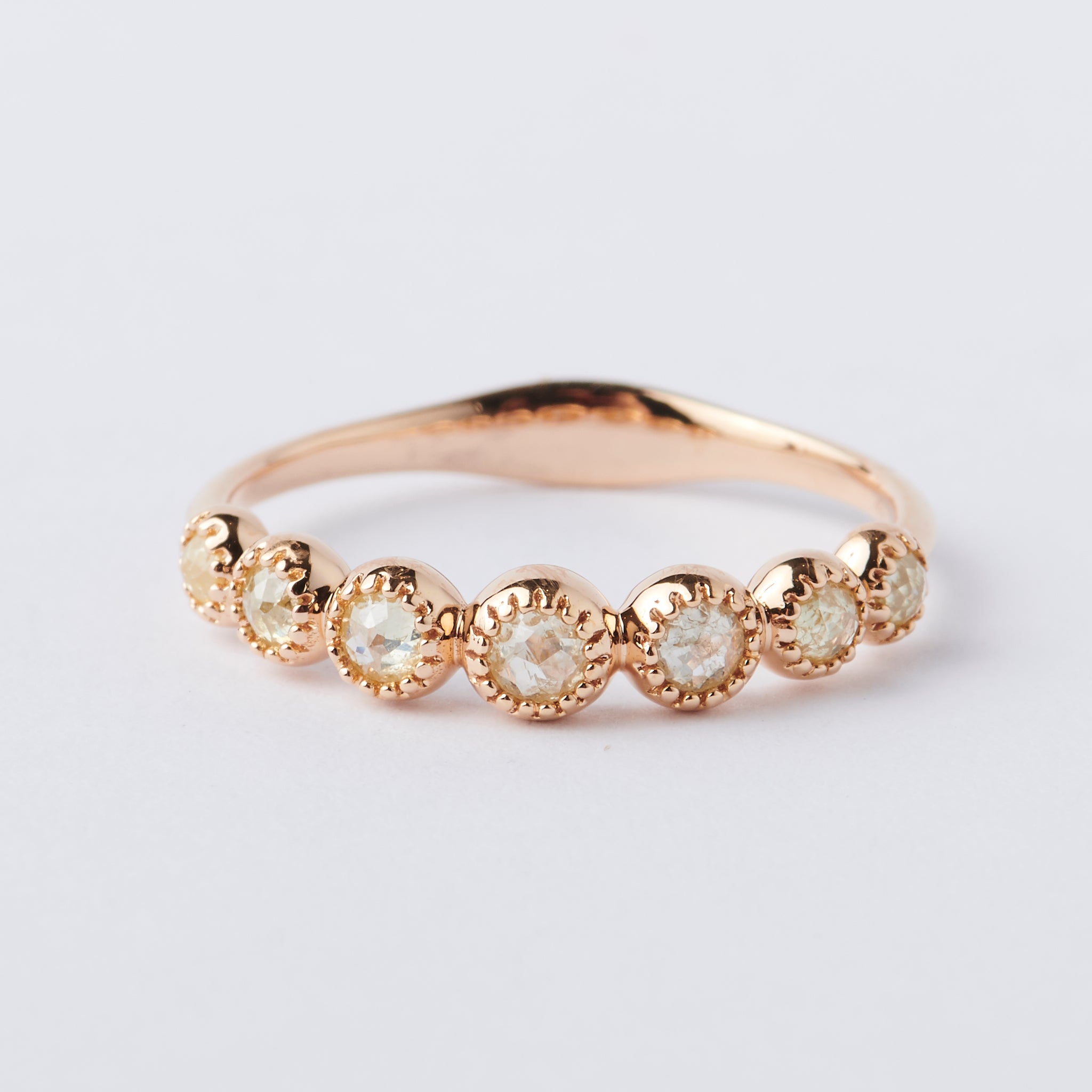 Rose Cut Diamond Slice Band