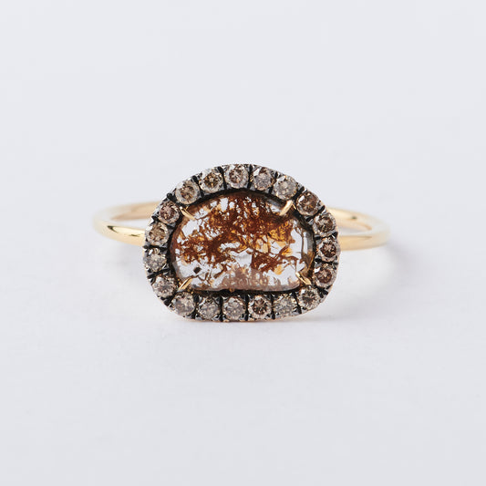 Half Moon Diamond Slice Ring
