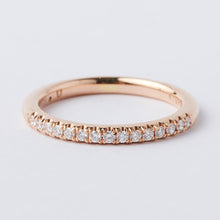 Load image into Gallery viewer, Fine Rose Gold Micro Set Band