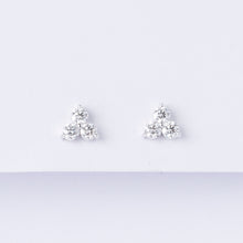 Load image into Gallery viewer, Trinity Diamond Stud Earrings