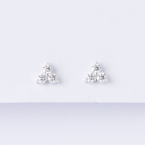Trinity Diamond Stud Earrings